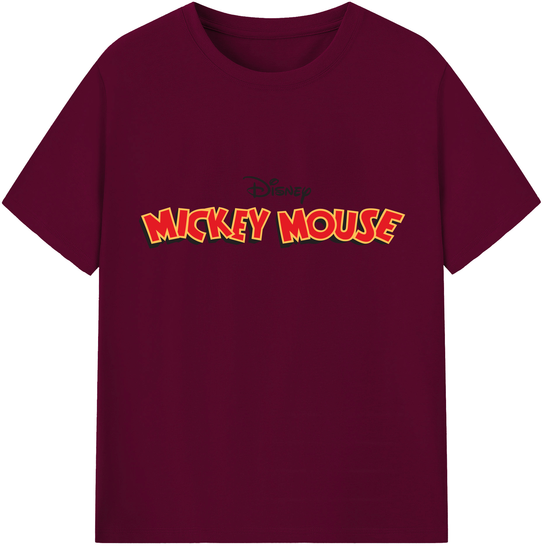 （画像用） ミッキーマウス Mickey Mouse レディースカジュアルプリントTシャツ（綿100％）